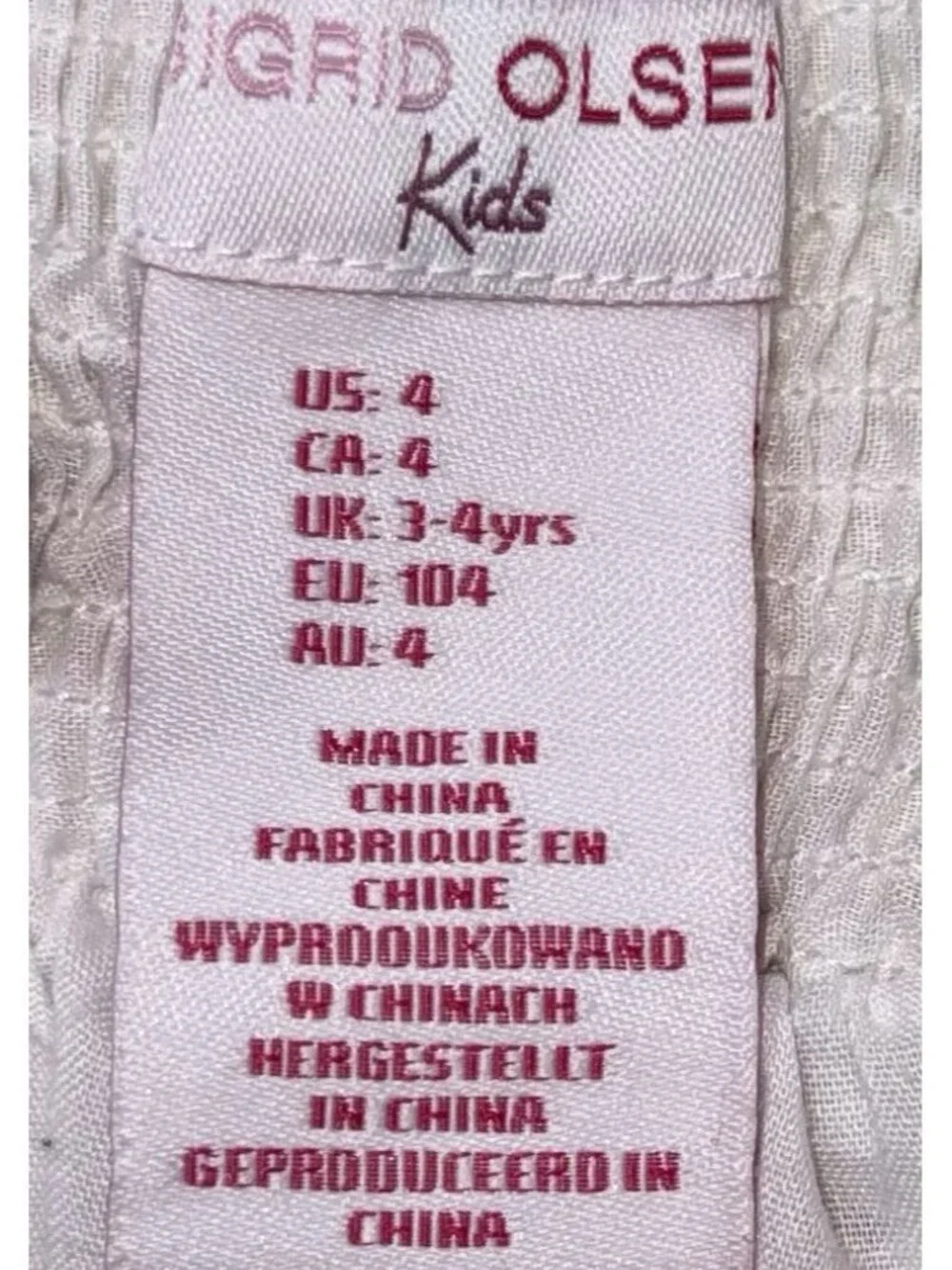 Sigrid Olsen Kids Girls Size 4 Summer Dress Pink Floral Cotton Lined Tiered